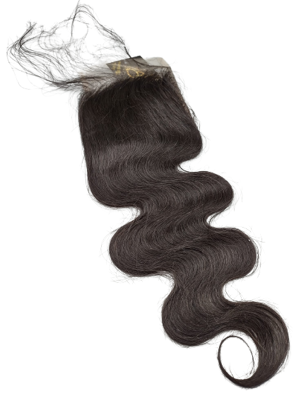 LACE CLOSURE - Size: 4x4, Type: 100% Human Hair, Color: Natural, Texture: Body Wave, Length: 16" - 22"