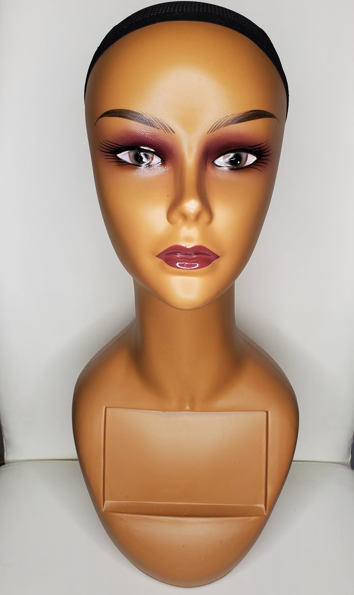 Professional Mannequin head for Wigs Material: Polypropylene Plastics Height: 18" in Color: Brown From: Imported