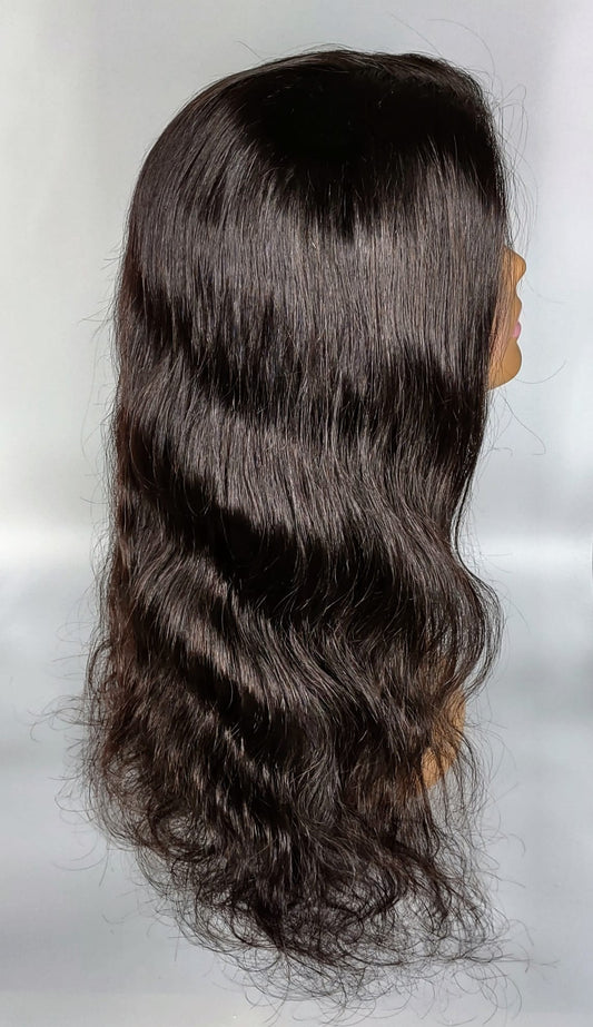 HD Lace Wig Body Wave 100% Human Hair Cuticle Aligned Natural Color, 5x5, 20" Density 200%